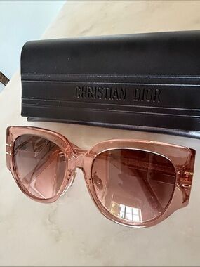 Dior Rose-Tinted Cat Eye Sunglasses